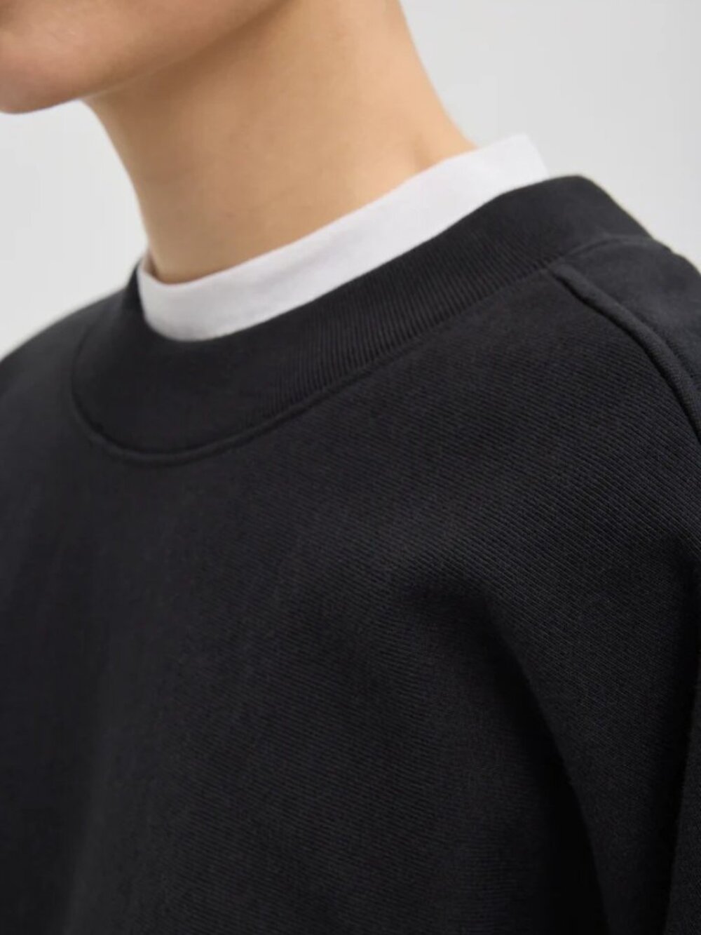 Tibi Cocoon Crewneck Black Cotton Sweatshirt Size S $295 - Picture 7 of 11